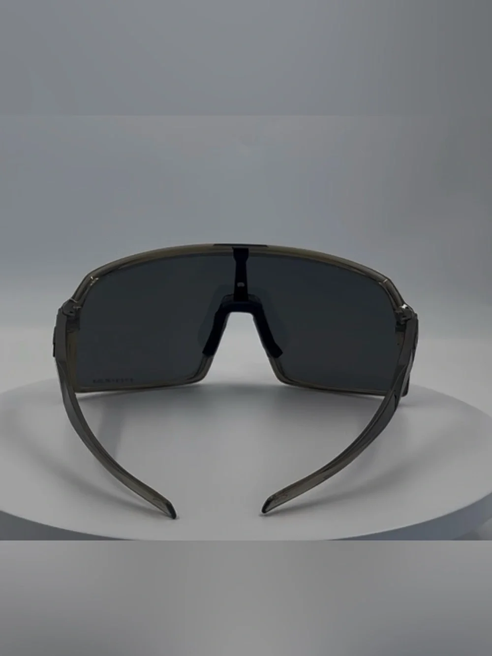 Oakley Smoke Translucent Frame Sunglasses with Black Temples